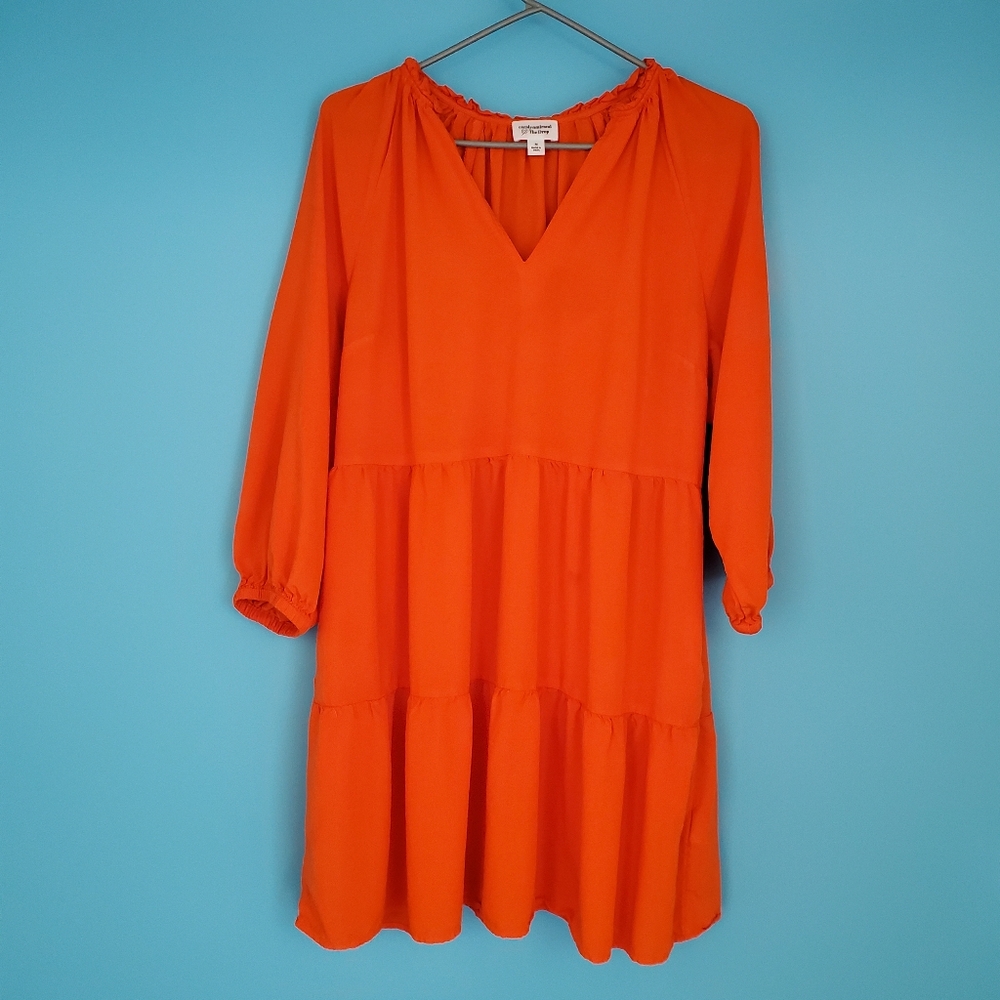 Caralyn Mirand X The Drop Orange Dress Size Medium Knee Length